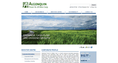 Desktop Screenshot of investors.algonquinpower.com