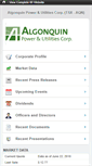 Mobile Screenshot of investors.algonquinpower.com