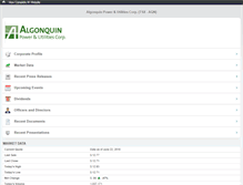 Tablet Screenshot of investors.algonquinpower.com